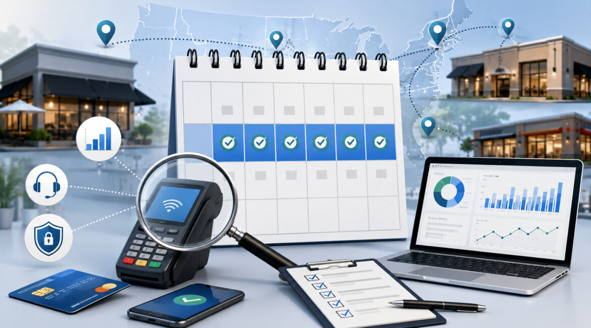 30-day payment processor pilot for multi-location rollout