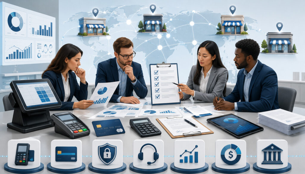 Merchant services RFP evaluation for multi-location businesses